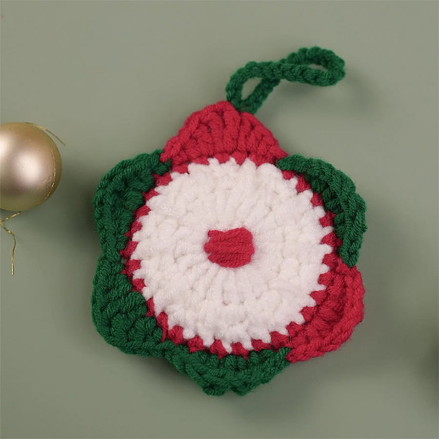 Hanging Flower For Christmas Tree Crochet Pattern
