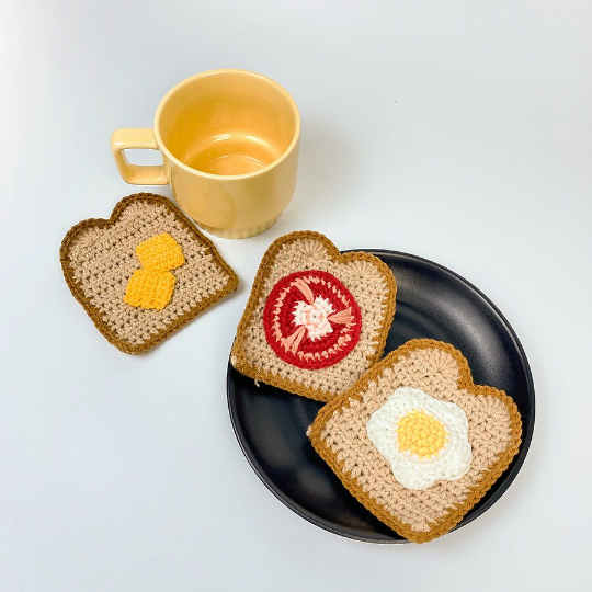 Crochet Pattern Bread Coasters
