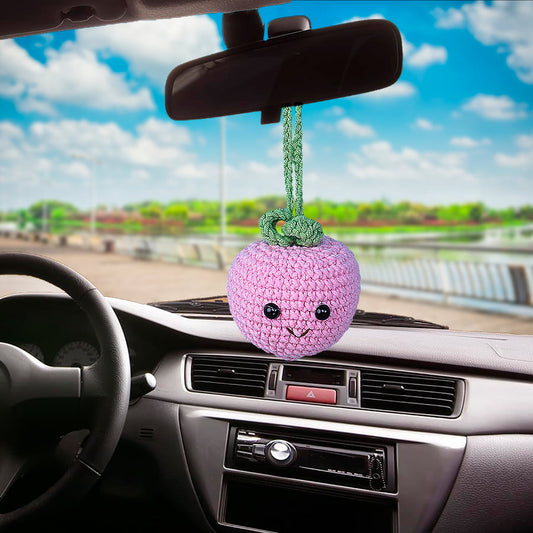 Peach Car Hanging Crochet