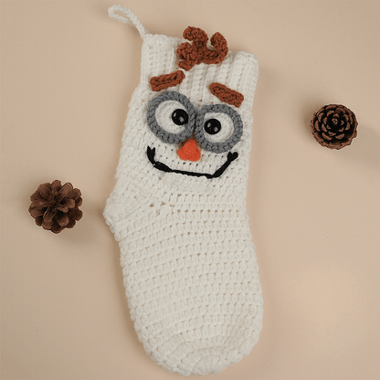 White Sock With Owl Eyes Crochet Patterns
