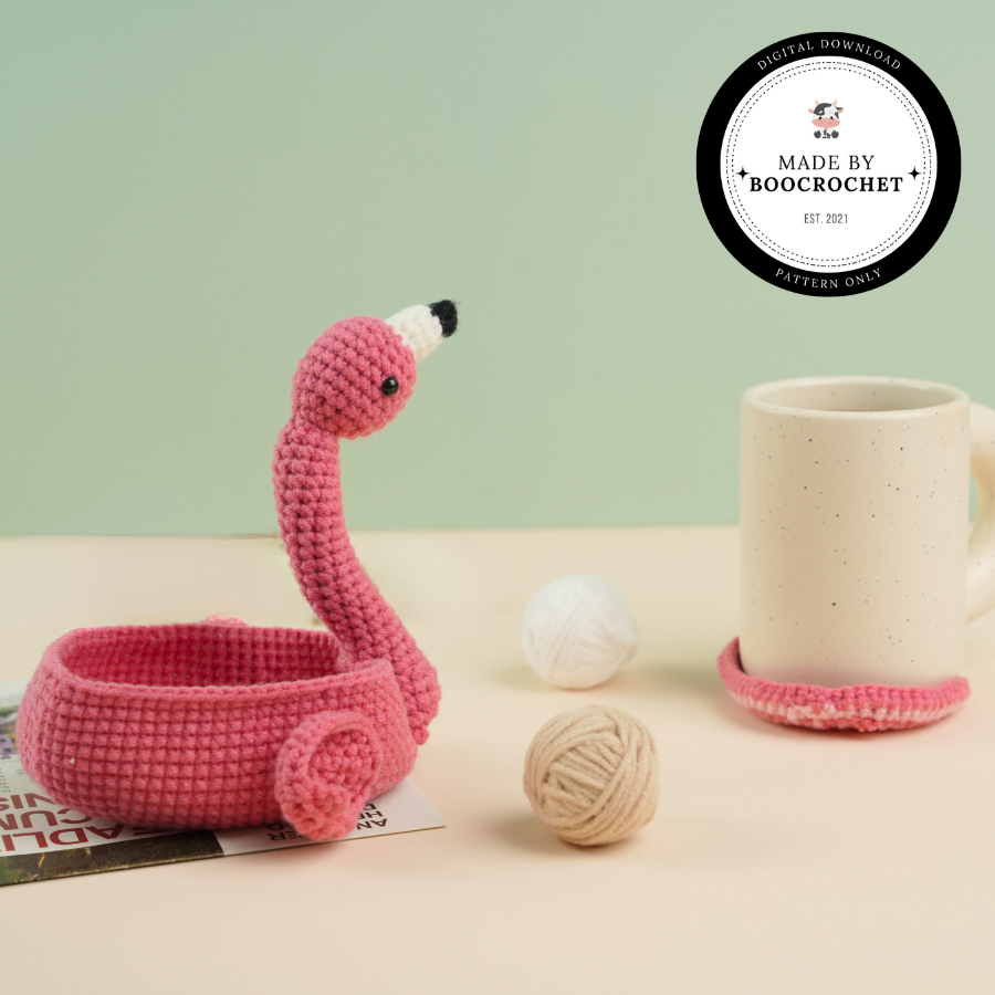 Pink Flamingo Coasters Crochet Pattern