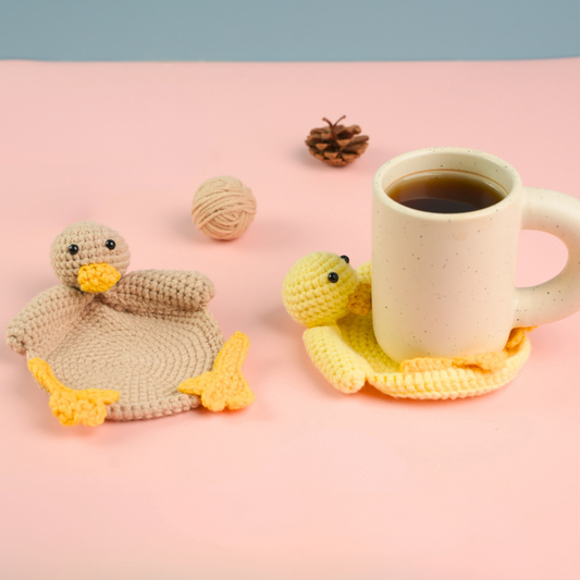 Crochet Mini Duck Coaster | Animal Coaster
