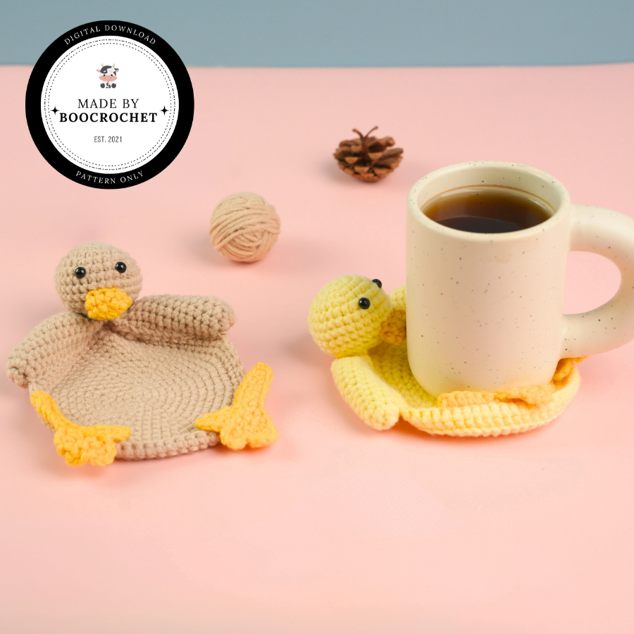 Mini Duck Coaster Crochet Pattern