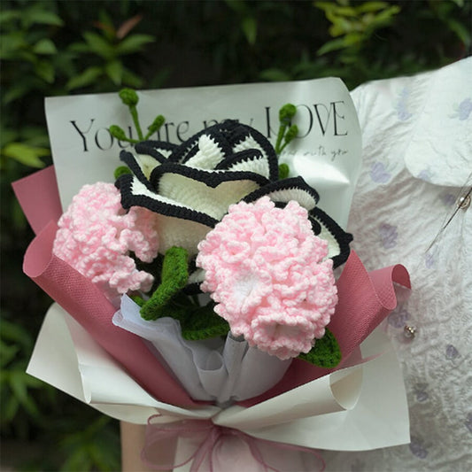 Crochet Flowers Bouquet | Crochet Rose | Carnation