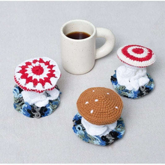 Mushroom Coaster Set | Crochet Mushroom | Home Decor