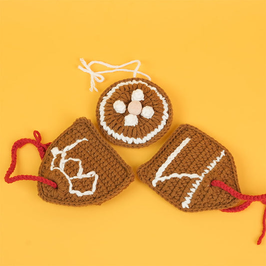 Combo 3 Shaped Decor For Christmas Tree Crochet Ornaments