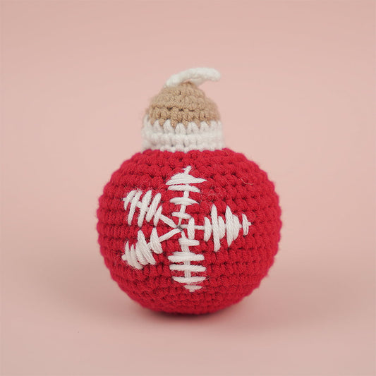 Red Christmas Ornament With Snowflake For Christmas Tree