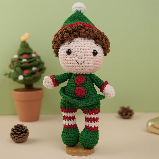 Christmas Boy Elf Doll Plush Toys Crochet