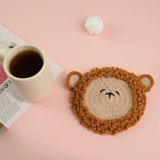 Crochet Sheep Coaster | Crochet Animal Coaster