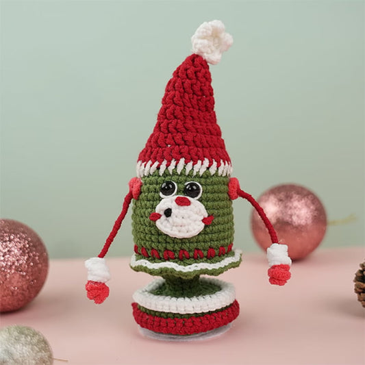 Christmas Tree In Santa Clause Hat Crochet | Christmas Gift