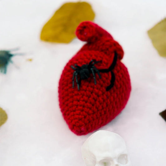 Halloween Human Anatomy Heart Crochet Ornaments