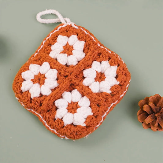 Decorative Square Flower For Christmas Tree Crochet