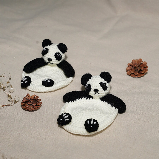 Crochet Panda Coaster | Panda Amigurumi | Coaster Animal