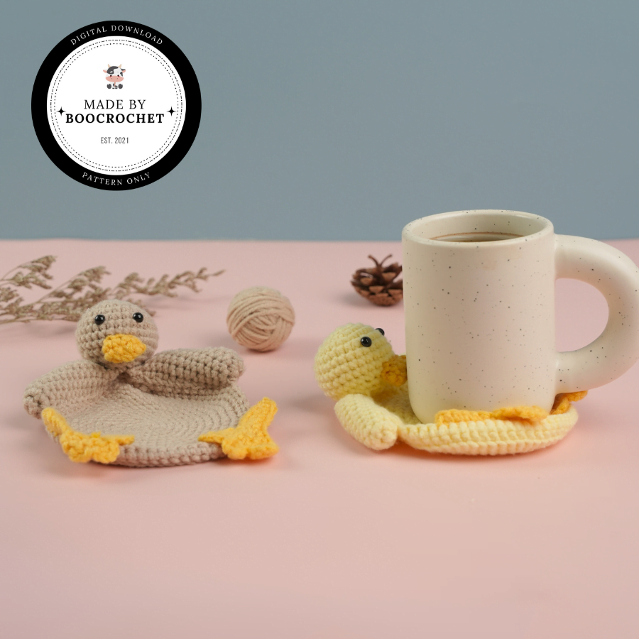 Mini Duck Coaster Crochet Pattern