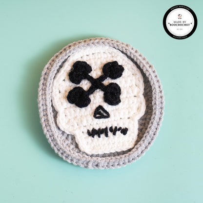 Skull And Crossbones Coasters Set Crochet Pattern