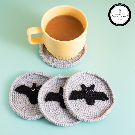 Bat Coasters Set Crochet Pattern