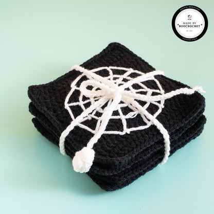 Square Spider Coasters Set Crochet Pattern