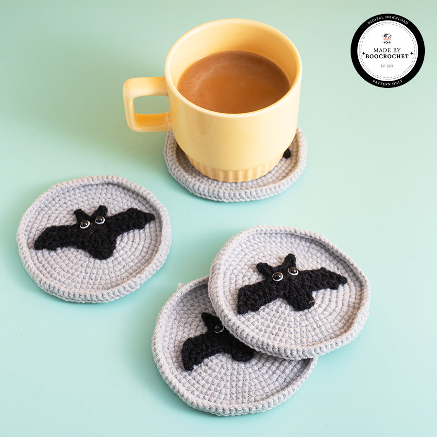 Bat Coasters Set Crochet Pattern