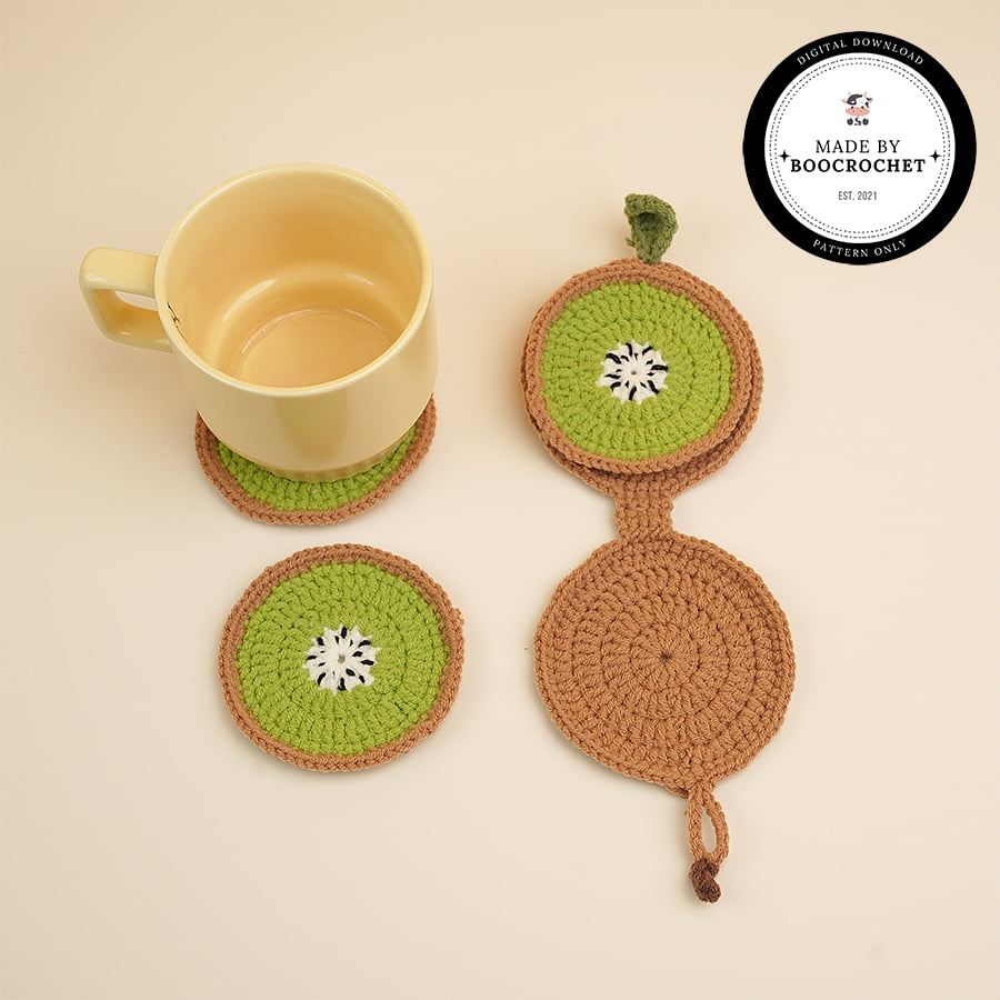 Crochet Patterns Kiwi Coasters