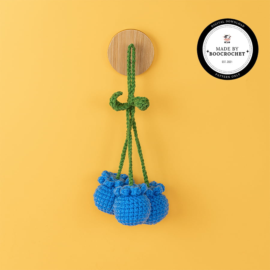 Blueberry Crochet Car Hanging Pattern