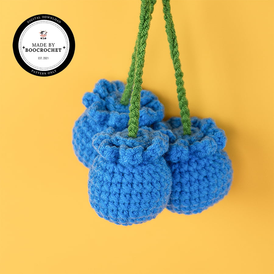 Blueberry Crochet Car Hanging Pattern