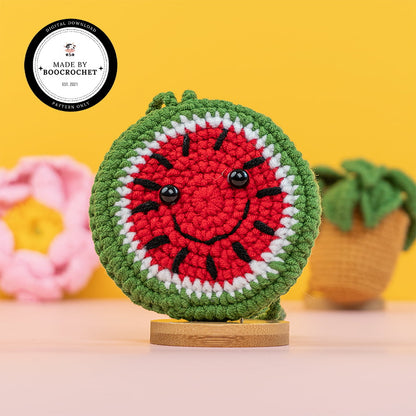 Watermelon Crochet Car Hanging Pattern