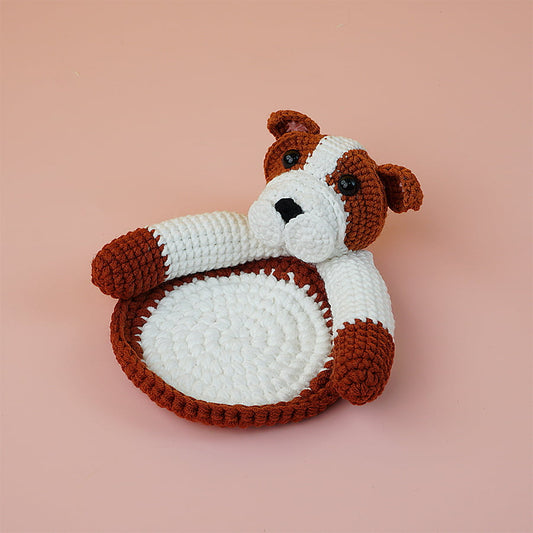 Crochet Bulldog Coaster
