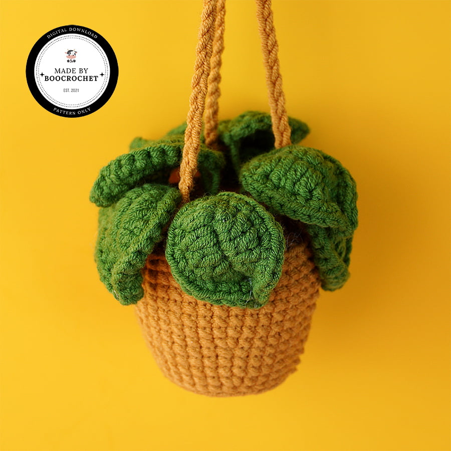 Betel Plant Pot Basket Car Hanging Crochet Pattern