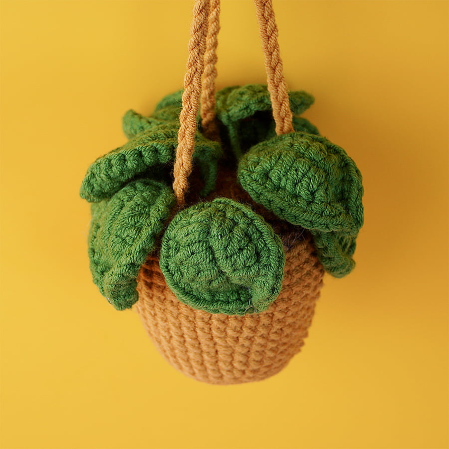 Betel Plant Pot Basket Car Hanging Crochet