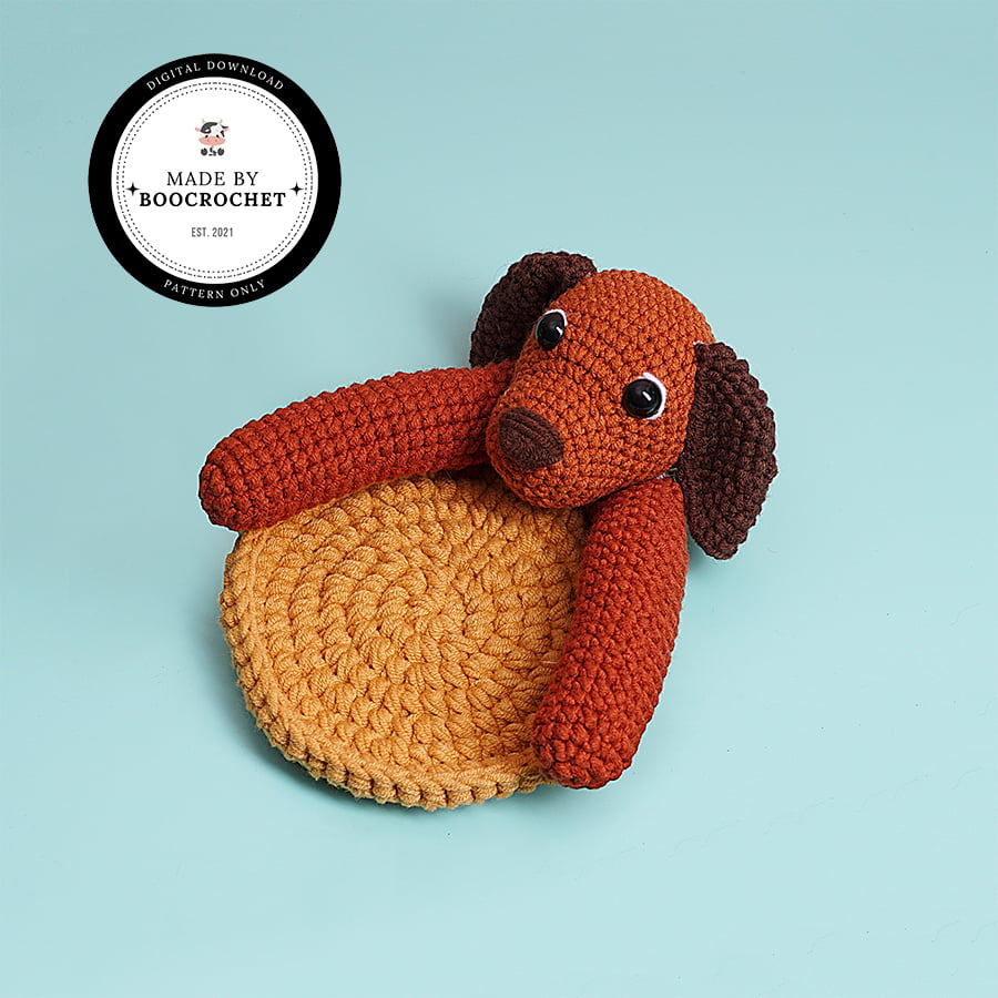 Crochet Dachshund Dog Coaster Pattern