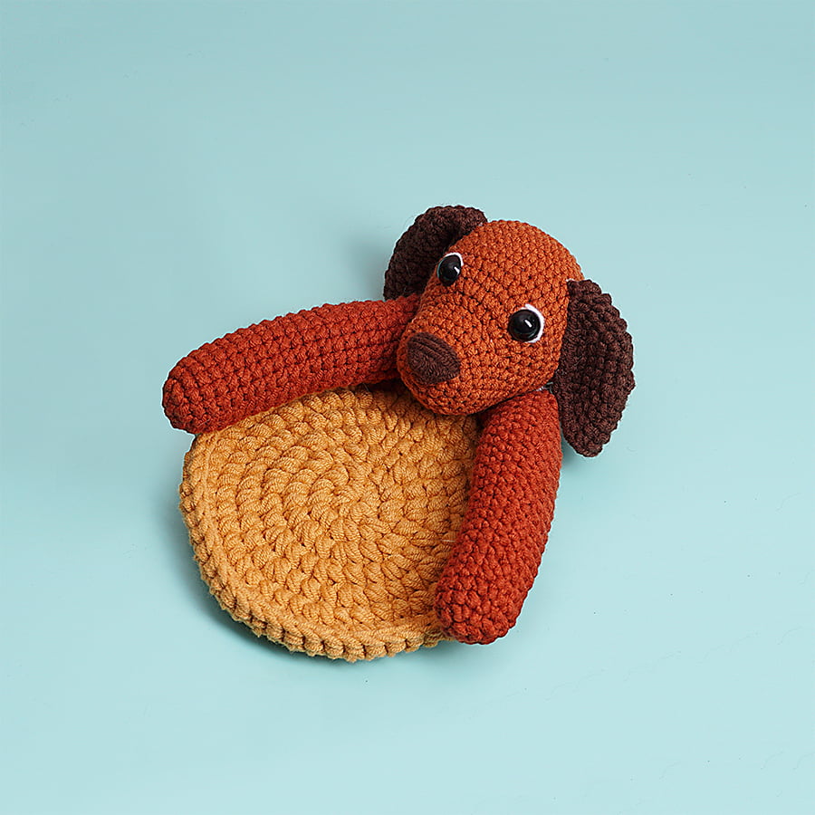 Crochet Dachshund Dog Coaster Pattern