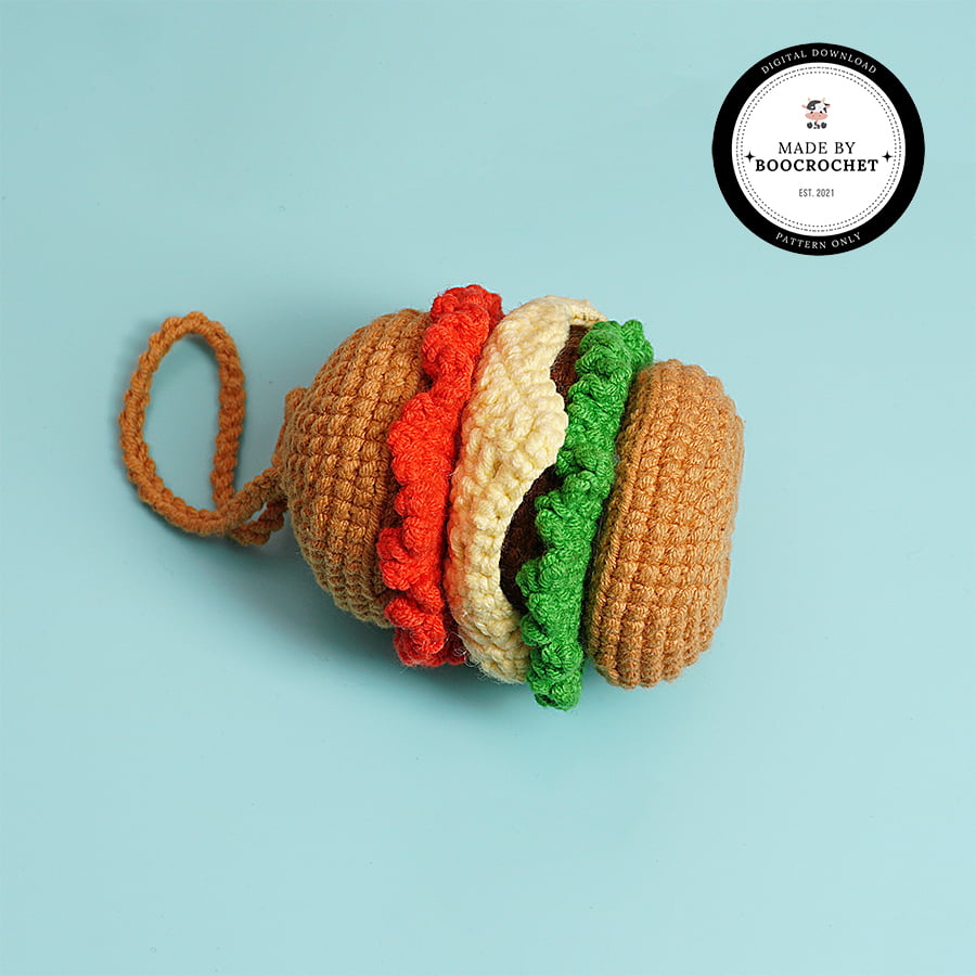 Crochet Hamburger Car Hanging Pattern
