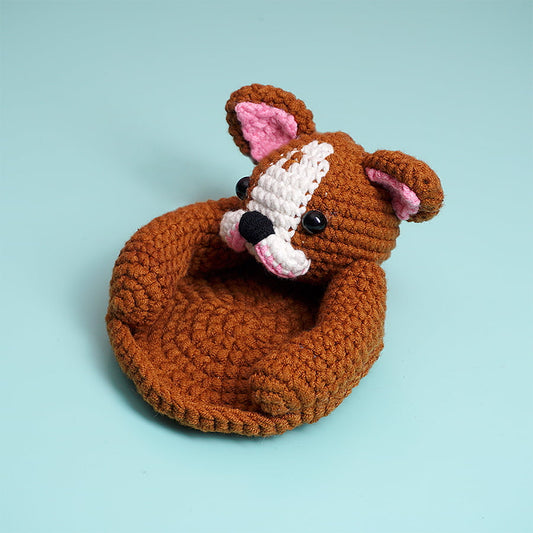 Crochet French Bulldog Coaster