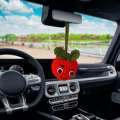 Crochet Strawberry Car Hanging Pattern
