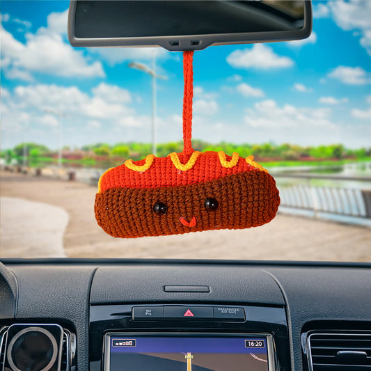 Crochet Hot Dogs Car Hanging