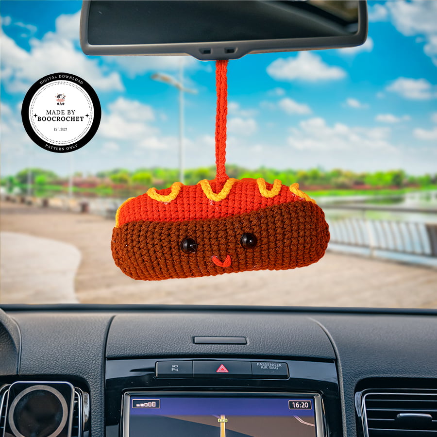 Crochet Hot Dogs Car Hanging Pattern