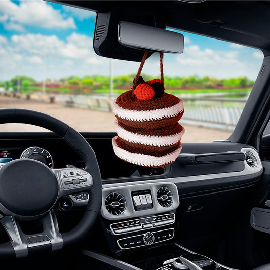 Crochet Pancake Car Hanging