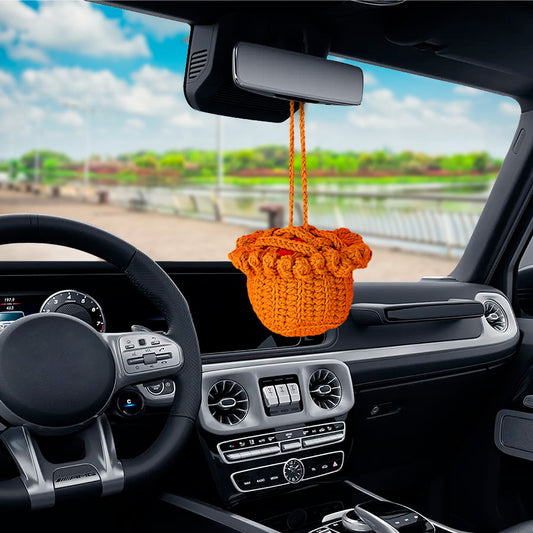 Crochet Apple Pie Car Hanging