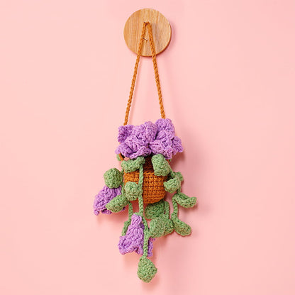 Crochet Freesia Basket Car Hanging Pattern