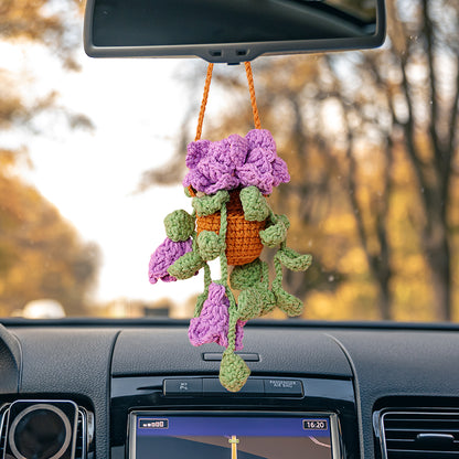 Bundle 14 in 1 - Flowers Basket Car Hanging Crochet