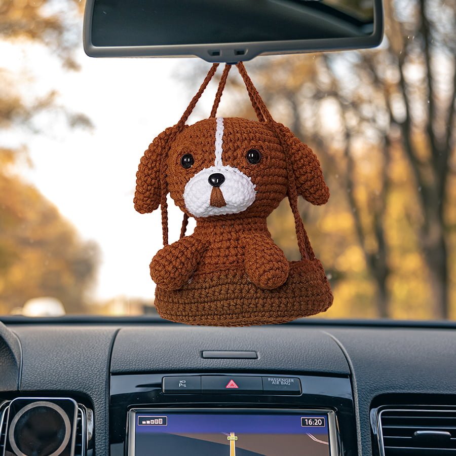 Boxer Head Dog Car Hanging Crochet Pattern