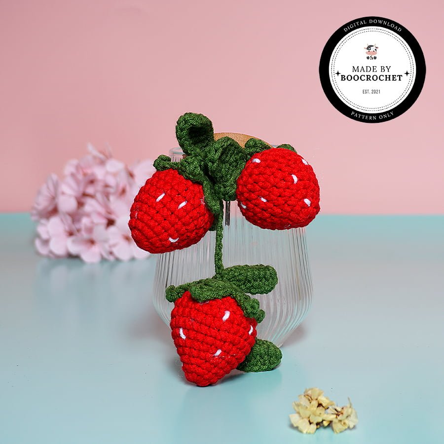 Strawberry Fruit Car Hanging Crochet Pattern