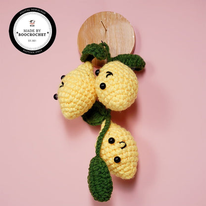 Yellow Lemon Car Hanging Crochet Pattern