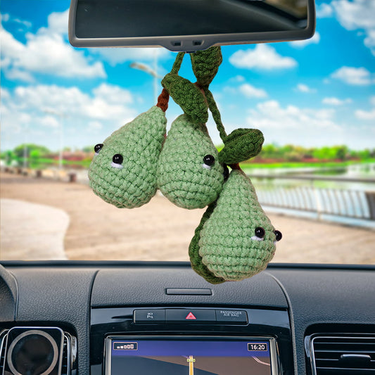 Pear Fruit Car Hanging Crochet