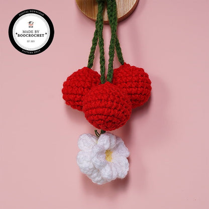 Cherry Daisy Car Hanging Crochet Pattern