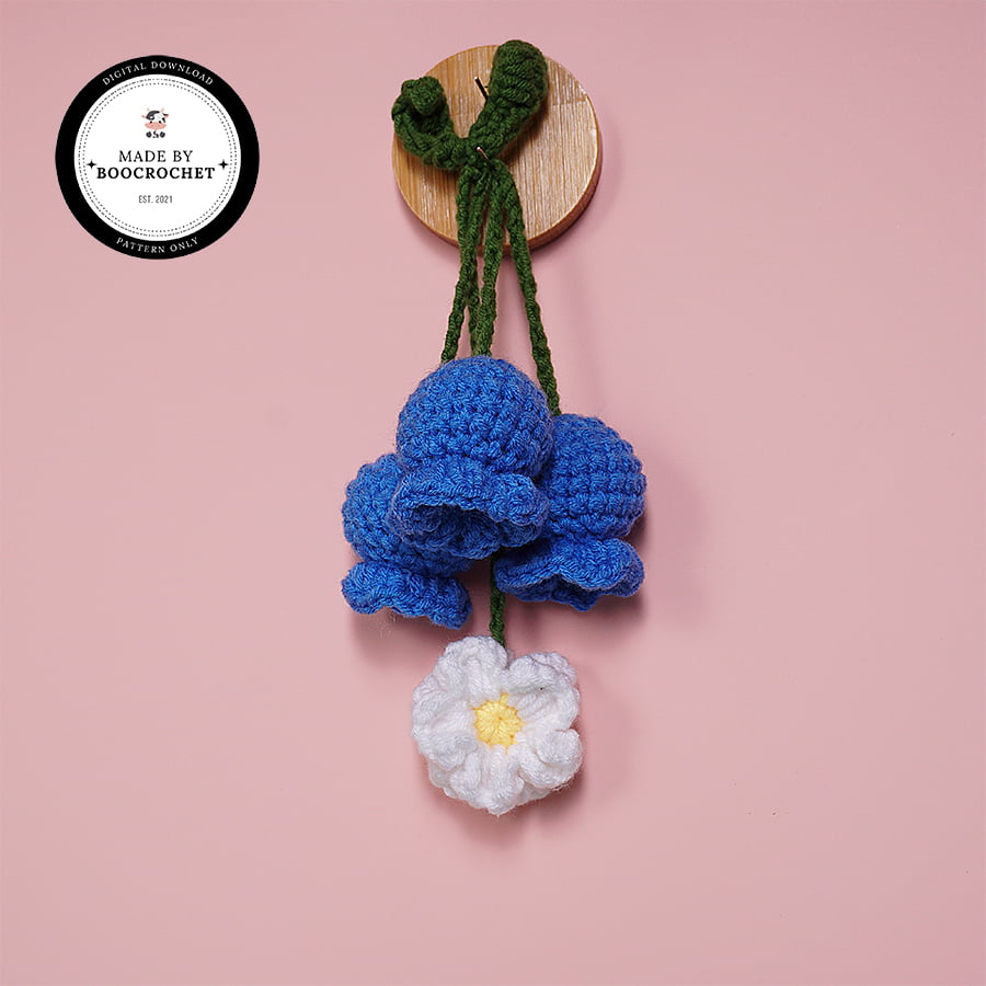 Blueberry Daisy Car Hanging Crochet Pattern