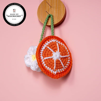 Orange Daisy Car Hanging Crochet Pattern