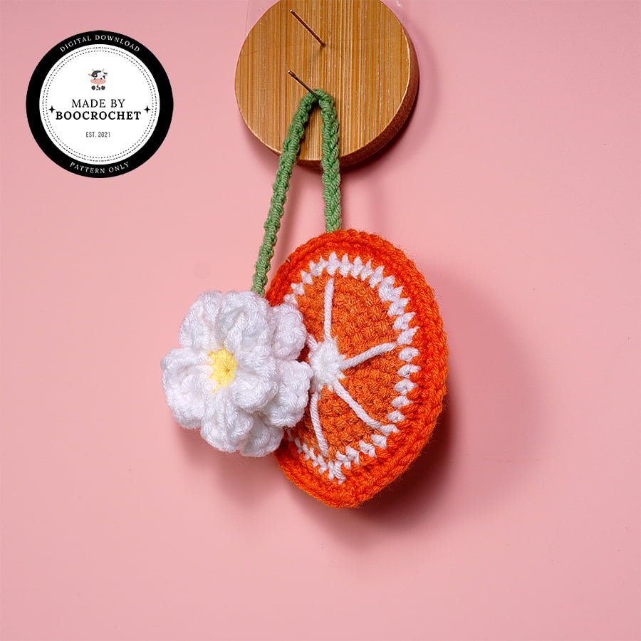 Orange Daisy Car Hanging Crochet Pattern