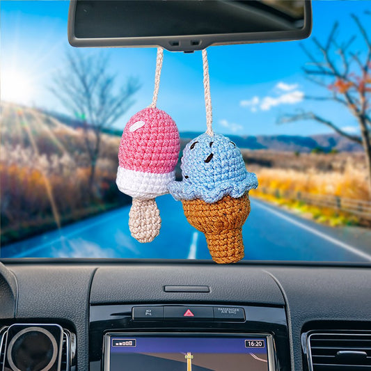 Colorful Ice Cream Car Hanging Crochet