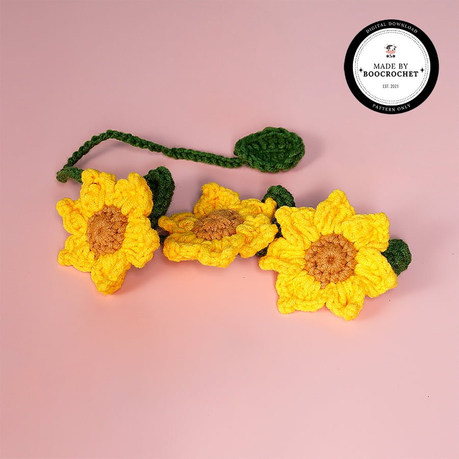 Cute Sunflower Car Hanging Crochet Pattern